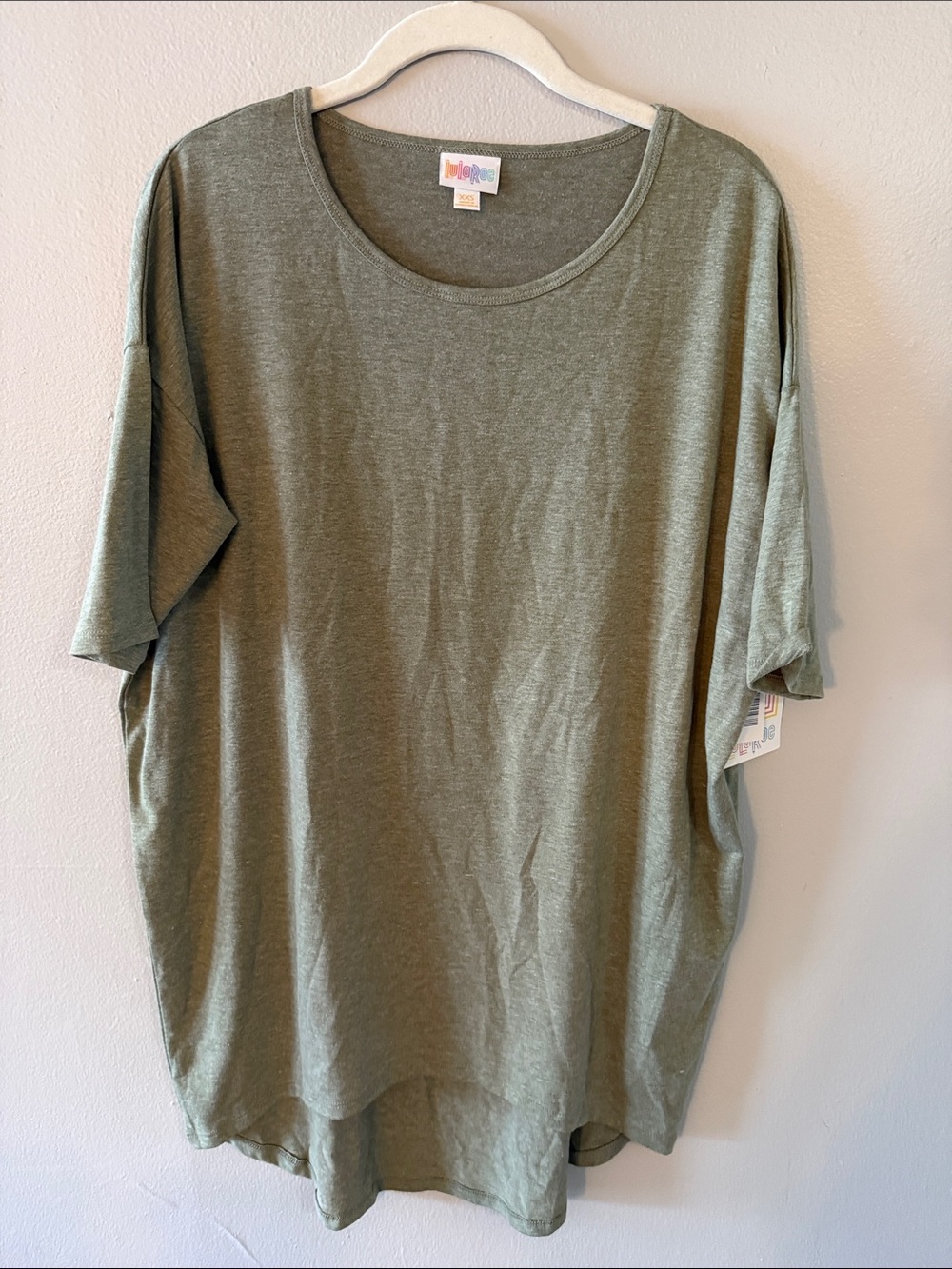 Lightweight Oversized Olive Green Women's Crewneck Top